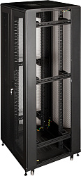 Шкаф серверный Lanmaster Business (TWT-CBB-47U-8X12-P1) напольный 47U 800x1200мм пер.дв.перфор. задн.дв.перфор.2-хст. 2 бок.пан. 800кг черный