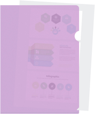 Папка-уголок Бюрократ Pastel -EPAST/VIO A4 пластик 0.18мм фиолетовый