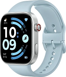 Смарт-часы Xiaomi Redmi Watch 6 2.07" AMOLED корп.серебристый рем.голубой разм.брасл.:135-205мм (BHR08CWGL)