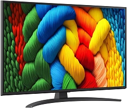 Телевизор LED LG 43" 43NANO81A6A.ARUG черный 4K Ultra HD 60Hz DVB-T DVB-T2 DVB-C DVB-S DVB-S2 USB WiFi Smart TV