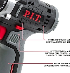 Дрель-шуруповерт P.I.T. PBM12K-10A/1 аккум. патрон:быстрозажимной