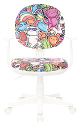 Кресло детское Бюрократ CH-W356AXSN мультиколор маскарад крестов. пластик пластик белый