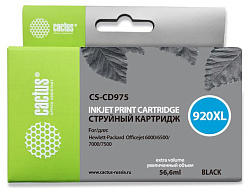 Картридж струйный Cactus CS-CD975 №920XL черный (56.6мл) для HP DJ 6000/6500/7000/7500 с чипом