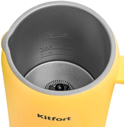 Капучинатор Kitfort КТ-7504 стационар. 620мл желтый/черный