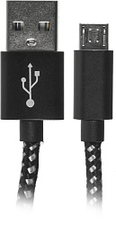 Кабель Buro Braided BHP RET MICUSB-BR USB (m)-micro USB (m) 1м черный