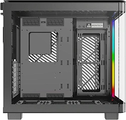 Корпус Montech King 95 черный без БП ATX 9x120mm 6x140mm 2xUSB3.0 audio bott PSU