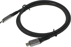 Кабель Premier 100W/4K 60HZ/20GBS USB Type-C (m)-USB Type-C (m) 1м черный