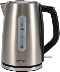 Чайник электрический Vitek VT-1144 1.7л. 2200Вт серебристый корпус: нерж.сталь