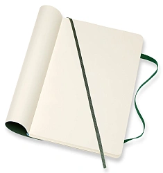 Блокнот Moleskine CLASSIC SOFT QP618K15 Large 130х210мм 192стр. нелинованный мягкая обложка зеленый