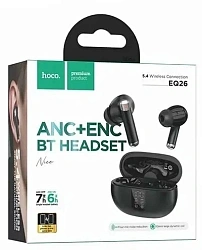 Гарнитура вкладыши Hoco EQ26 черный беспроводные bluetooth в ушной раковине (52155)