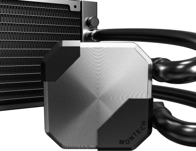 Система водяного охлаждения Montech HyperFlow Silent 360 Soc-AM5/AM4/1200/1700/1851 черный 4-pin 24.8dB Al 360W Ret (HS360BK)