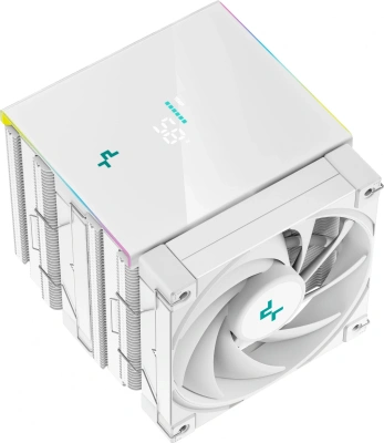 Устройство охлаждения(кулер) Deepcool AK620 Digital Soc-AM5/AM4/1200/1700/1851 белый 4-pin 28dB Al+Cu LCD 260W 1486gr Ret (R-AK620-WHADMN-G)