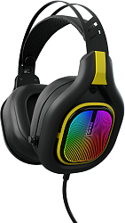 Наушники с микрофоном GMNG HS-L630G черный/желтый 2.2м мониторные оголовье (1533561)