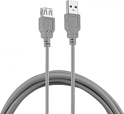 Кабель Buro USB A(m) USB A(f) 1.8м (BHP RET USB_AF18) серый (блистер)