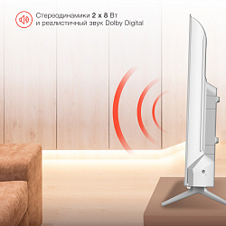 Телевизор LED Starwind 32" SW-LED32SG311 Яндекс.ТВ Frameless белый HD 60Hz DVB-T DVB-T2 DVB-C DVB-S DVB-S2 USB WiFi Smart TV