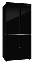 Холодильник Nordfrost RFQ 510 NFGB 3-хкамерн. черный инвертер