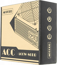 Блок питания Accord ATX 500W ACC-500W-80BR 80+ bronze (20+4pin) 120mm fan 6xSATA RTL