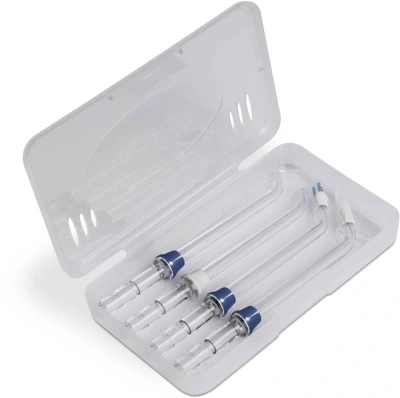 Ирригатор Waterpik WP-563 EU портатив. импульсн. 4насад. синий
