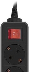 Сетевой фильтр PC Pet AP01006-E-B 1.8м (5 розеток) черный (пакет ПЭ)