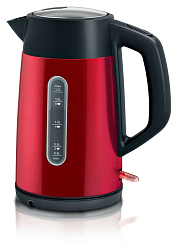 Чайник электрический Bosch TWK4P 1.7л. 2400Вт красный корпус: металл/пластик (TWK4P434)