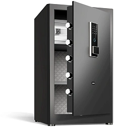 Сейф офисный Deli ET597 800x480x420мм электронный/ключевой/биометрический трейзер
