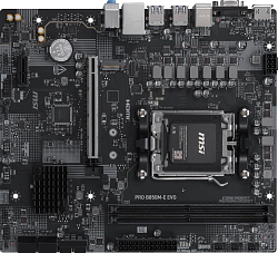 Материнская плата MSI PRO B850M-E EVO Socket AM5 AMD B850 2xDDR5 mATX AC`97 8ch(7.1) 2.5Gg RAID+VGA+HDMI