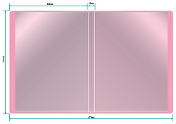 Папка с 20 прозр.вклад. Бюрократ Pastel PAST20PINK A4 пластик 0.5мм торц.карм с бум. встав розовый