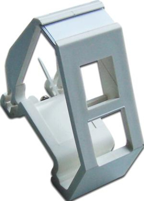Рамка Lanmaster LAN-DRF-1OK-WH наклонная 1xKeystone белый