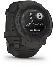 Смарт-часы Garmin Instinct 2 Solar 45мм 0.9" AMOLED корп.черный силикон рем.черный (010-02627-00)