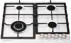 Газовая варочная поверхность Zigmund & Shtain Sabaf G 14.6 W белый