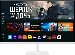 Монитор Samsung 32" M7 S32FM703UIXCI белый VA LED 16:9 HDMI M/M матовая 3000:1 300cd 178гр/178гр 3840x2160 60Hz 4K USB 6.8кг