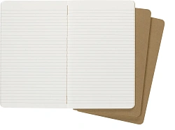 Блокнот Moleskine CAHIER JOURNAL QP416 Large 130х210мм обложка картон 80стр. линейка бежевый (3шт)