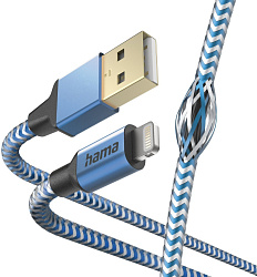 Кабель Hama H-201553 00201553 USB (m)-Lightning (m) 1.5м синий