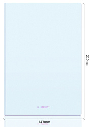 Блокнот Deli EN140LBLUE A5 210х143мм искусст. кожа 96л линейка мягкая обложка голубой