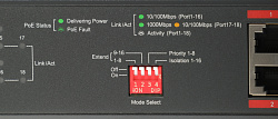 Коммутатор TP-Link TL-SL1218MP (L2) 16x100Мбит/с 2x1Гбит/с 2xКомбо(1000BASE-T/SFP) 16PoE+ 192W неуправляемый