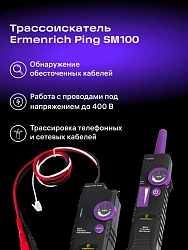 Трассоискатель Ermenrich Ping SM100 фиолетовый/черный (84548)