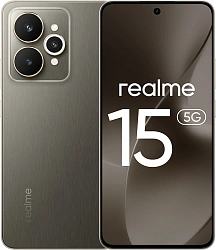 Смартфон Realme RMX5106 15 256Gb 12Gb черный моноблок 3G 4G 2Sim 6.77" 1080x2392 Android 15 50Mpix 802.11 a/b/g/n/ac/ax NFC GPS GSM900/1800 GSM1900 Protect