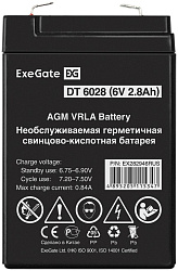 Батарея для ИБП Exegate EX282946 6В 2.8Ач