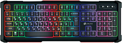 Клавиатура Оклик 717G BLACK DEATH черный/оранжевый USB Multimedia for gamer LED (476395)