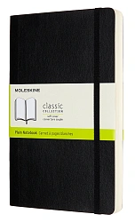 Блокнот Moleskine CLASSIC SOFT EXPENDED QP618EXP Large 130х210мм 400стр. нелинованный мягкая обложка черный