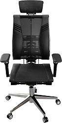 Кресло руководителя эргономичное Метта Yoga Spine Triumph B2 (Черный CC.50.15.13A) черный сиденье черный сет./экокожа с подголов. крестов.5-луч. металл хром