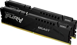 Память DDR5 2x32GB 5600MHz Kingston KF556C36BBE2K2-64 Fury Beast Black RTL Gaming PC5-44800 CL36 DIMM 288-pin 1.25В single rank с радиатором Ret