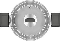 Кастрюля Rondell Quadro RDS-1597 5.1л. d=24см (с крышкой) стальной