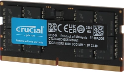 Память DDR5 32GB 4800MHz Crucial CT32G48C40S5 RTL PC5-38400 CL40 SO-DIMM 262-pin 1.1В dual rank Ret