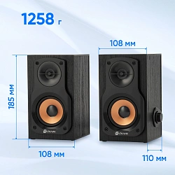 Колонки Оклик OK-162 2.0 черный 8Вт