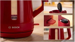 Чайник электрический Bosch TWK1M124 1.7л. 2400Вт красный корпус: пластик