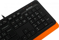 Клавиатура + мышь A4Tech Fstyler F1010 клав:черный/оранжевый мышь:черный/оранжевый USB Multimedia (F1010 ORANGE)