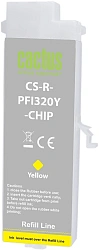 Картридж перезаправляемый струйный Cactus CS-R-PFI320Y-CHIP PFI-320Y желтый (260мл) для Canon imagePrograf TM-200/200MFP/205/300/300MFP/305/250/255/350/355 с чипом
