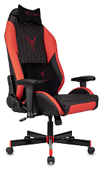 Кресло игровое Knight Neon черный/красный соты экокожа с подголов. крестов. металл