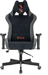 Кресло игровое эргономичное A4Tech Bloody GC-580 черный/серый искусственная замша с подголов. крестов.